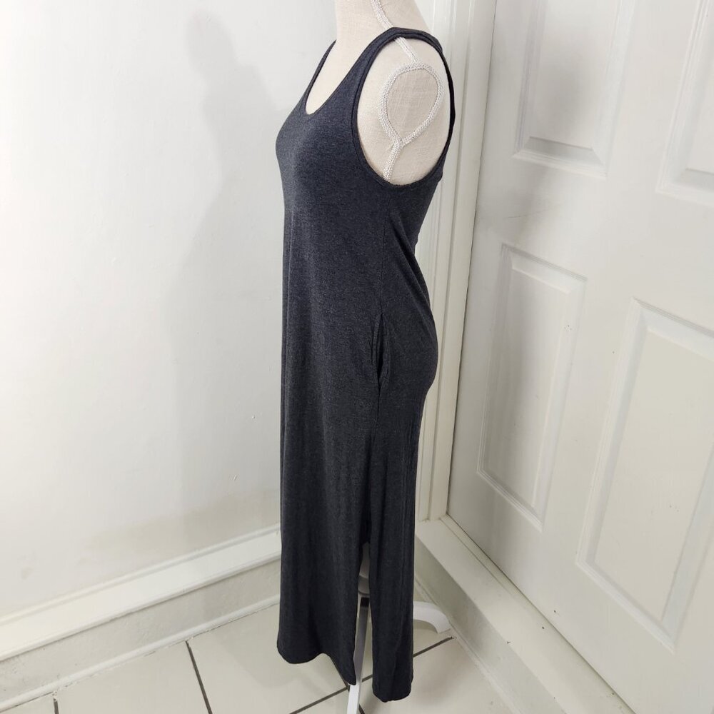 Free Fly Dress Womens S Gray Maxi Jersey Knit Slit Athleisure Travel Vacation - Picture 3 of 12